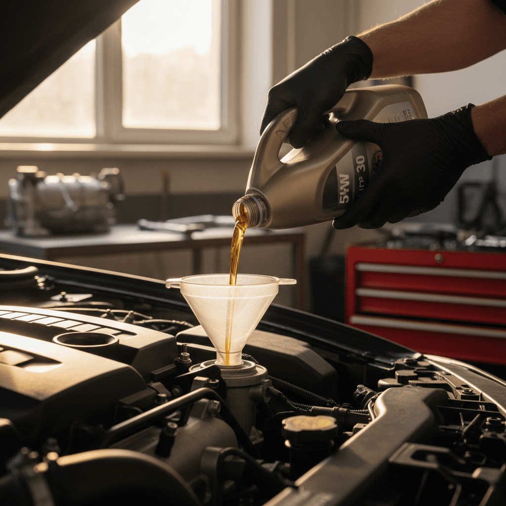 Oil and lube service underway